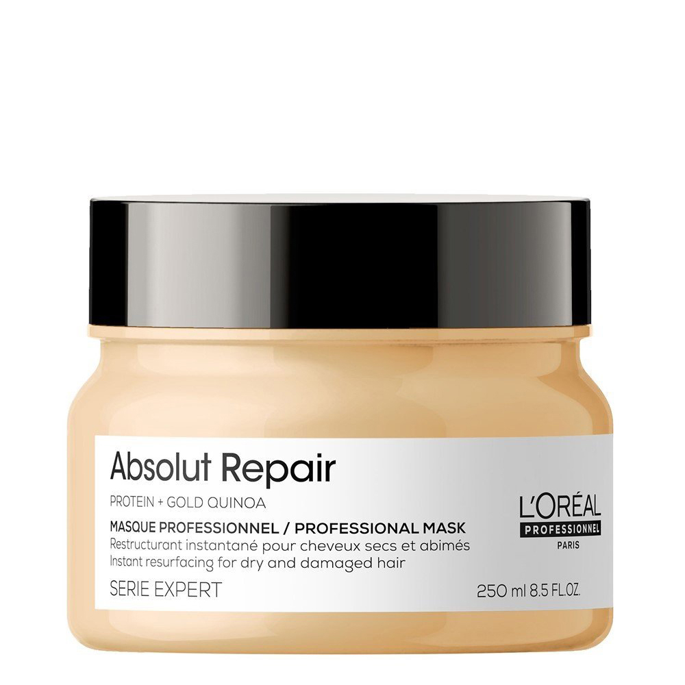 Dầu hấp phục hồi tóc hư tổn L’Oréal Absolut Repair Gold Quinoa+ Protein  250ml