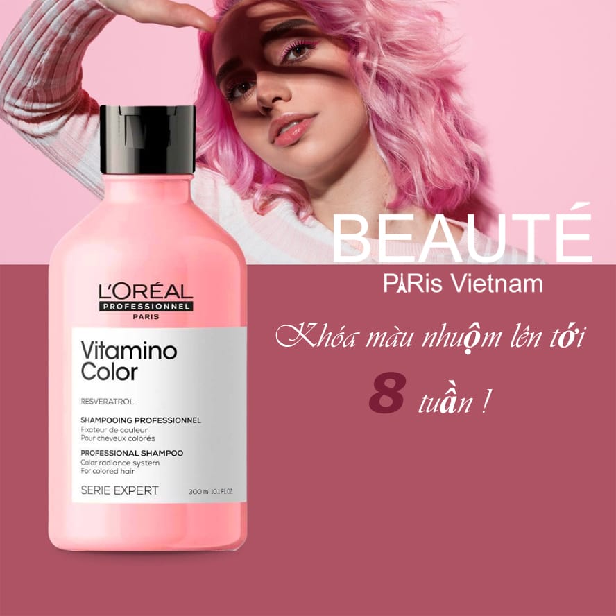Dầu gội chăm sóc tóc nhuộm L’Oréal Vitamino Color Resveratrol 300ml