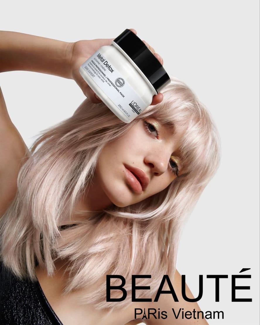 Dầu hấp giúp thải độc kim loại tóc cho tóc dày L’Oréal Metal Detox 500ml