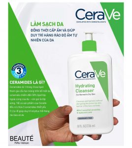 Sữa rửa mặt cho da thường và da khô CeraVe Hydrating Cleanser 236ml