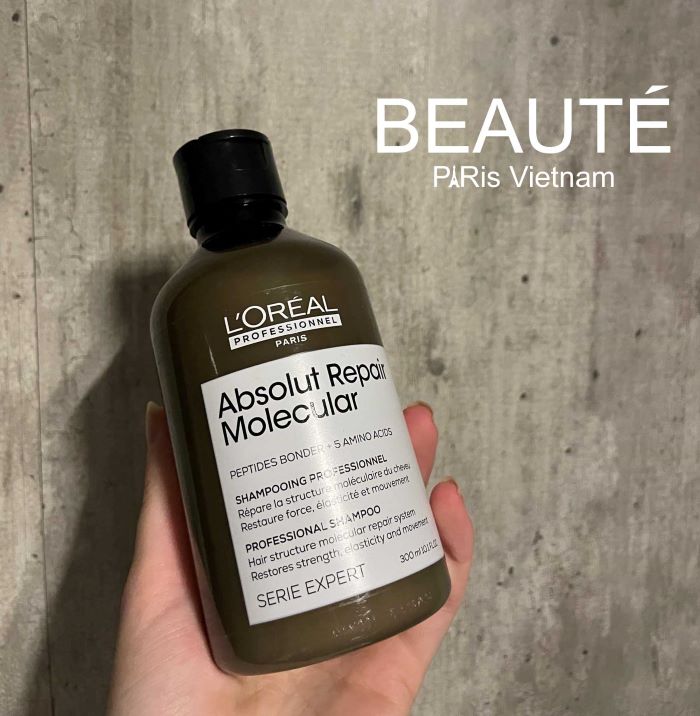 Review dầu gội siêu phục hồi tóc hư tổn cấp phân tử L’Oréal Absolut Repair Molecular