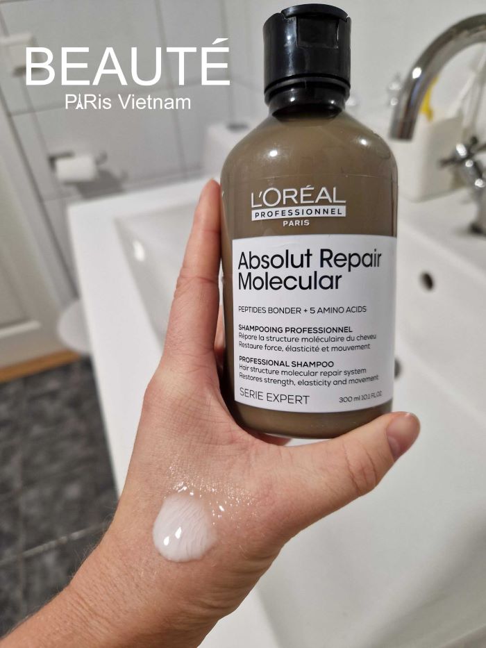 Review dầu gội siêu phục hồi tóc hư tổn cấp phân tử L’Oréal Absolut Repair Molecular