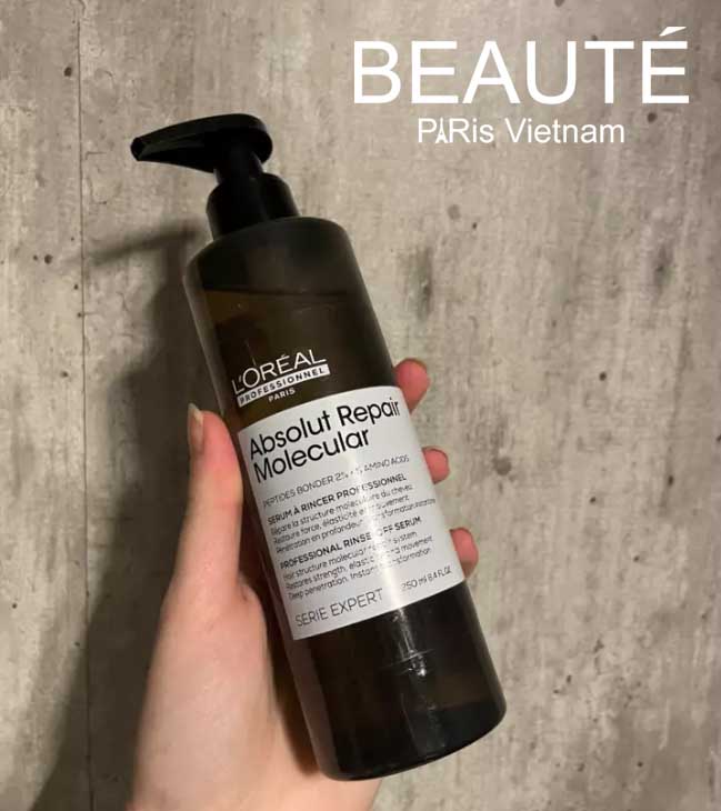 Review dầu xả siêu phục hồi tóc hư tổn cấp phân tử L’Oréal Absolut Repair Molecular