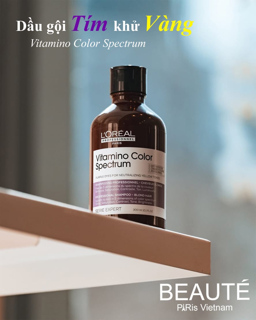 Dầu gội tím khử vàng L'Oréal Vitamino Color Spectrum 300ml