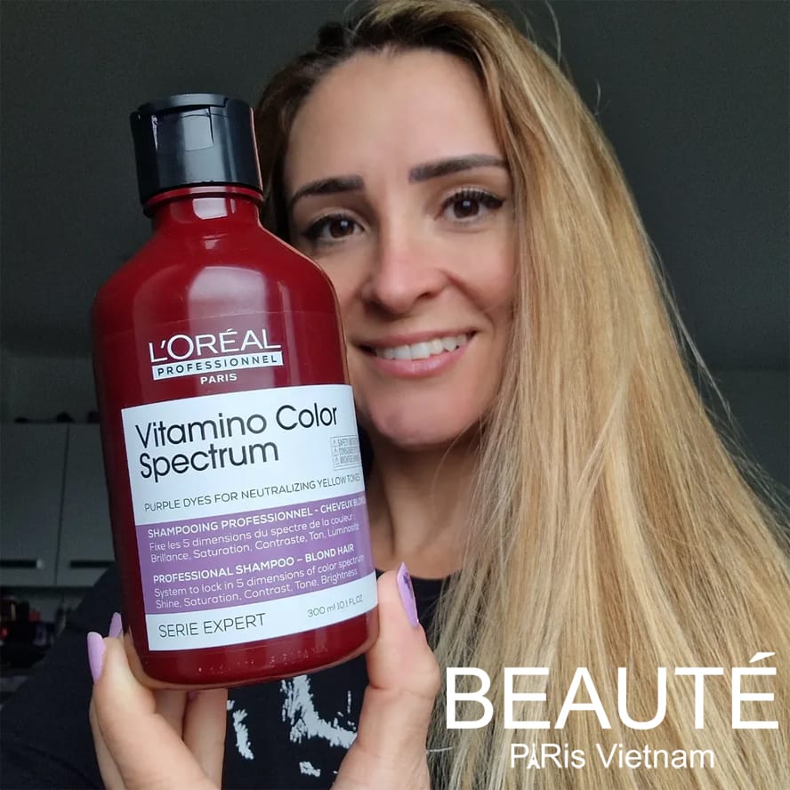 Dầu gội tím khử vàng L'Oréal Vitamino Color Spectrum 300ml