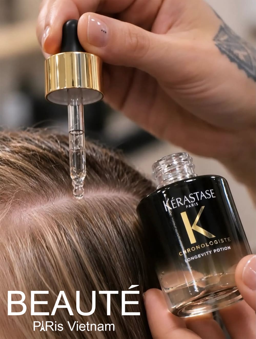 Tinh chất trẻ hóa da đầu Kérastase Chronologiste Longevity Potion 30ml